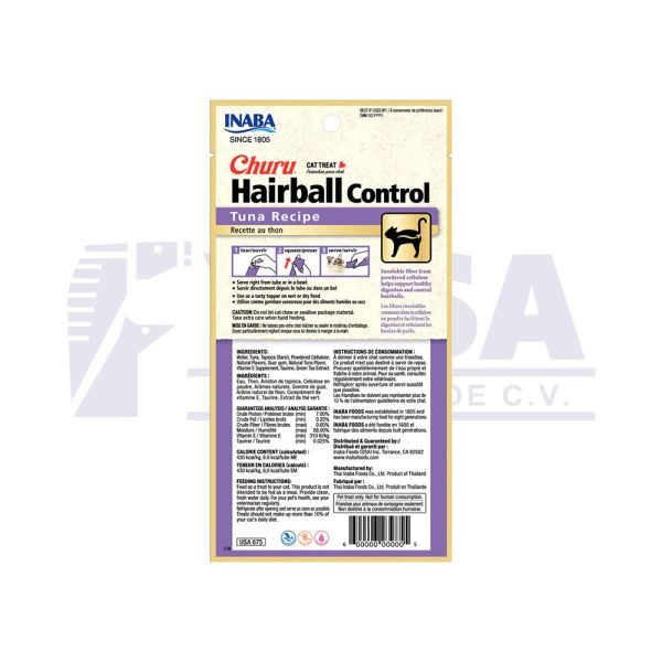Churu Hairball Control receta de atún