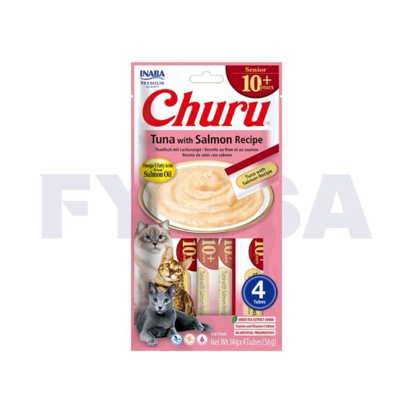 Churu Senior receta de atún con salmón
