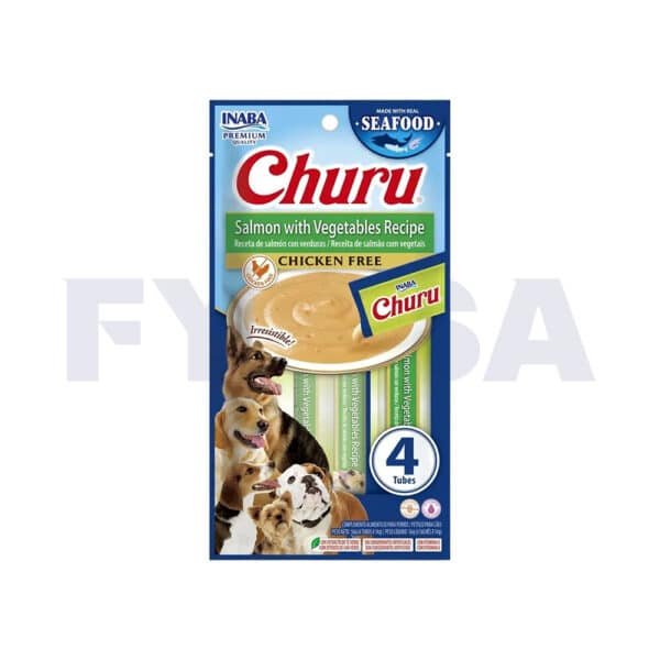 Churu Dog receta de salmón con vegetales